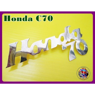 โลโก้บังลม Honda C70 Legshield Front Cover "Chrome" Emblem