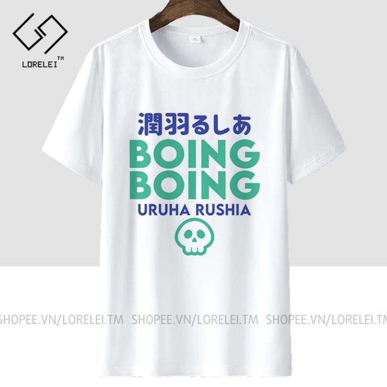 เสื้อยืดแขนสั้น Hololive Uruha Rushia BOING BOING