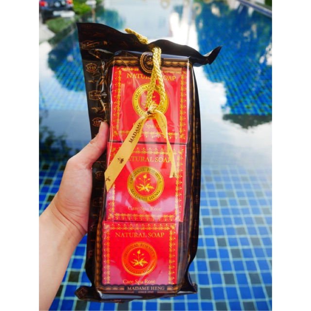 📌150กรัม✖️3ก้อน📌 สบู่แคร์สปาโรส กลิ่นกุหลาบ มาดามเฮง madame heng care spa rose