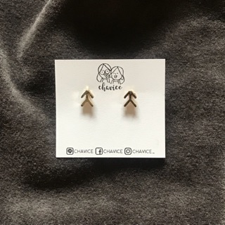 Stud Earrings :: Double Arrow