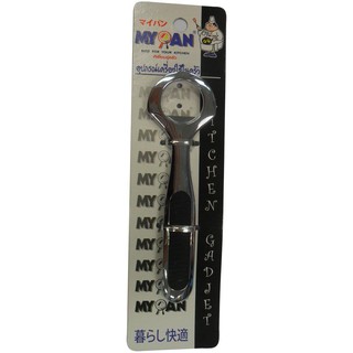 เครื่องครัว ของใช้ในครัว ที่เปิดกระป๋องด้ามดำหัวเหลี่ยม MYPAN สีดำ/สเตนเลสCAN OPENER MYPAN BLACK/STAINLESS