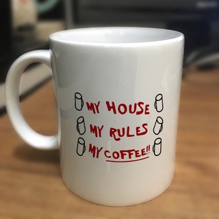 2019 Knives Out My House My Rules My Coffee Mugs 110z แก้วมัคเซรามิก ของขวัญคริสต์มาส แก้วชา นม