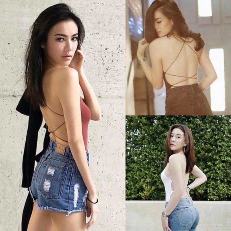 🔥🔥Java wa shop🔥🔥 (A20)สายเดี่ยวไขว้หลัง ‼️ผูกเองได้จ้าผ้าเรย่อนเนื้อดีมากกก เนื้อผ้าคือแพงมากค่า