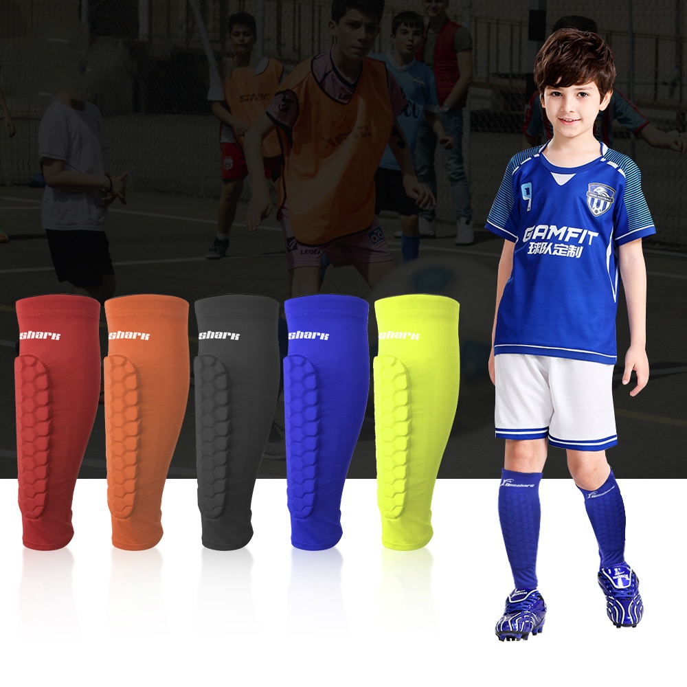 (15-90KG)1 คู่เด็กวัยรุ่นผู้ใหญ่ฟุตบอล Shin Guard เด็ก Crashproof ฟุตบอลลูกวัว Protector ขาแขนวัยรุ่นการฝึกอบรมขาป้องกันโลโก้ที่กําหนดเอง HT008 XS-XL