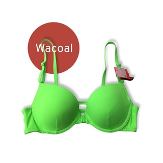 A32 A34 B34เสื้อชั้นใน Wacoal บราตะขอหน้า รุ่น MM1576  สีเขียว ฟองน้ำเสริมในตัว