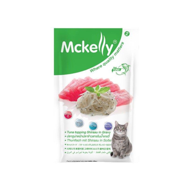 อาหารแมว ทูน่าหน้าปลาข้าวสาร Mckelly 70g