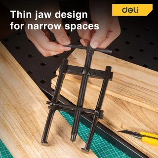 Deli เหล็กดูดลูกปืน ดูดลูกปืน 2 ขา ถอดลูกปืน ตัวถอดลูกปืน 4/8 นิ้ว ตัวดูดลูกปืน Jaws Puller