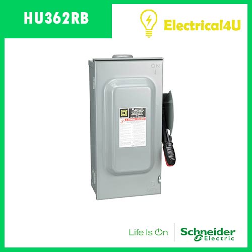 Schneider Electric HU362RB เซฟตี้ สวิตซ์ แบบไม่มีฟิวส์ใช้เป็นสะพานไฟ สำหรับใช้ภายนอกอาคาร 60A 3เฟส 6