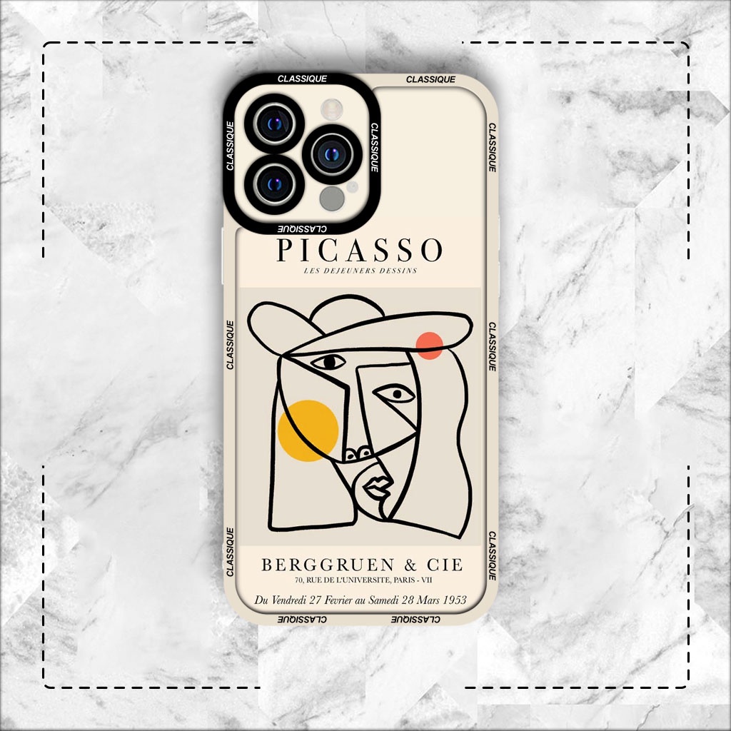 JMCase Picasso Painting เคส iphone ขอบสี่เหลี่ยม samsung xiaomi oppo