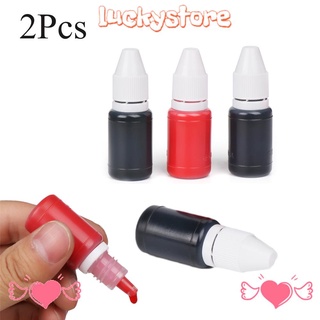 ✦LUCKY✦ 2Pcs 10ml Hot Photosensitive Seal Make Seal Stamping|Flash Refill Ink Oil Office School Supplies Colorful DIY craft Useful Inkpad Scrapbooking/Multicolor