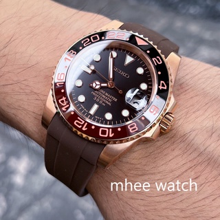 Seiko Mod Rootbeer Rubber BANd Choco GMT Style perfect combination