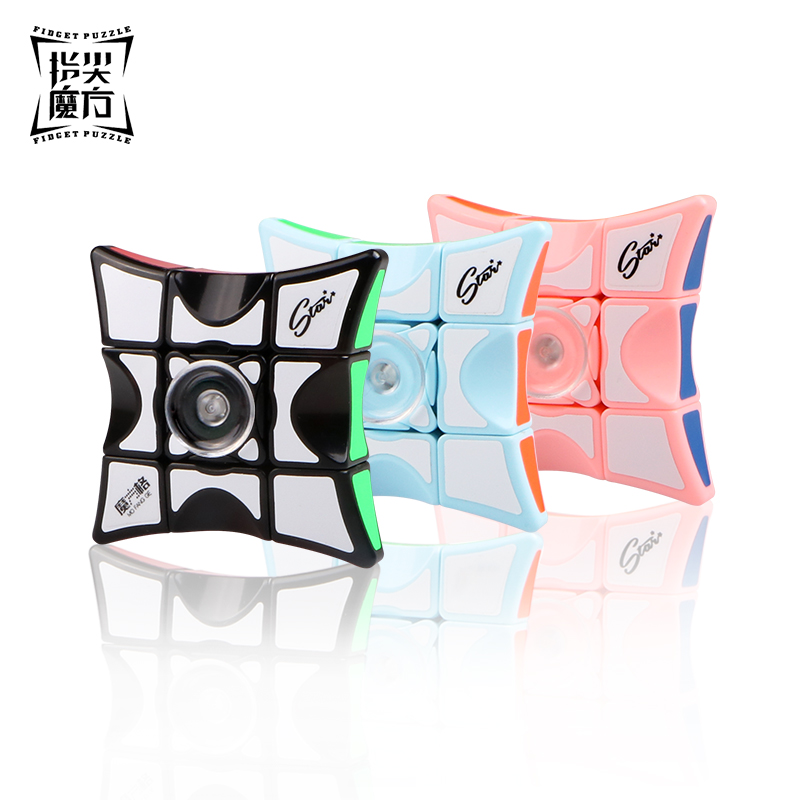 ☣ ของเล่นนิ้วจิ้มของเล่นนิ้วของแท้ Qiyi Rubik's Cube Maple Leaf Rubik's ...