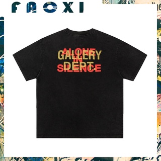 เสื้อยืดผ้าฝ้ายพิมพ์ลายขายดีเสื้อยืดแขนสั้น ผ้าฝ้าย พิมพ์ลายกราฟฟิค Gallery Dept ขนาดใหญ่ สไตล์วินเทจ ฮิปฮอป สําหรับผู้ช