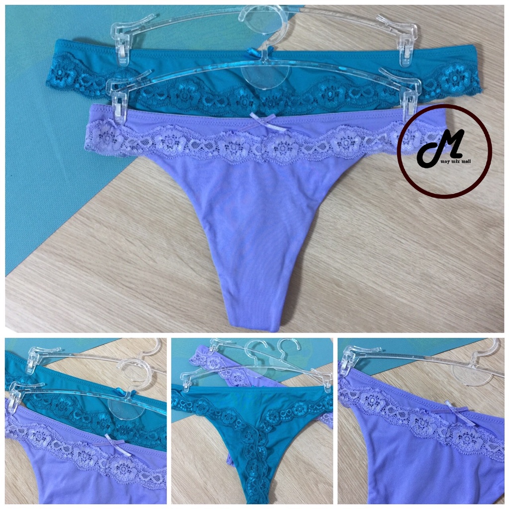 MG7-052(B7-G084-123)จีสตริงสีเขียว,สีม่วงคราม,ไซส์S,L,ผ้านิ่มลื่นยืดได้,ตรงขอบเอวแต่งด้วยลูกไม้เก๋ๆ,