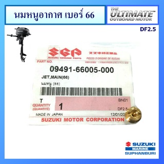 นมหนูอากาศ (66) สำหรับคาร์บูเรเตอร์ เครื่องยนต์เรือซูซูกิ รุ่น DF2.5 / DF6 แท้ศูนย์