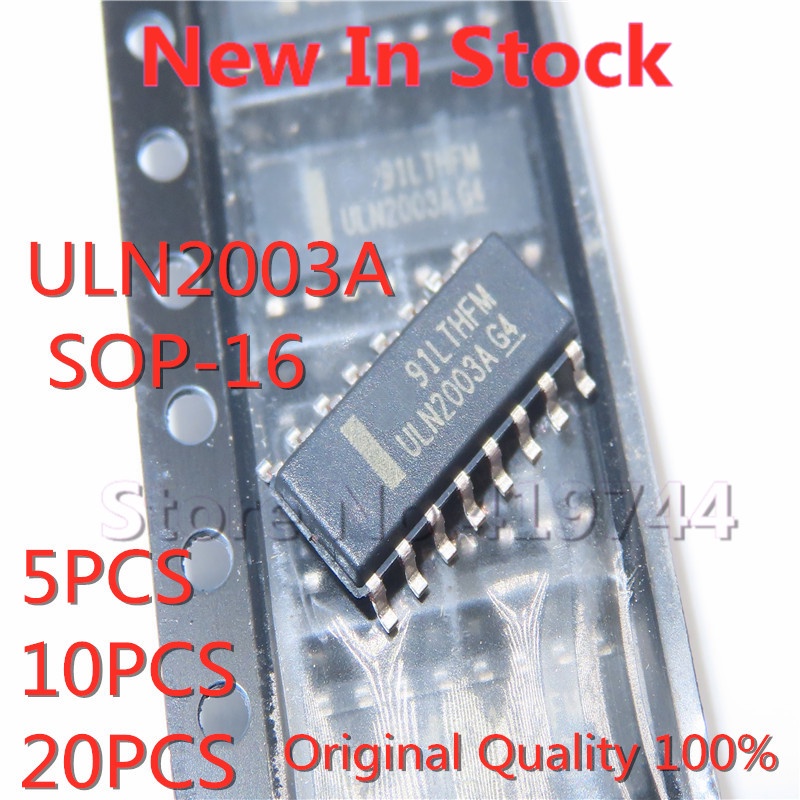 x10-50PCS/LOT ULN2003 ULN2003A ULN2003ADR ULN2003AG SOP-16 SMD Compound ทรานซิสเตอร์ใหม่ IC