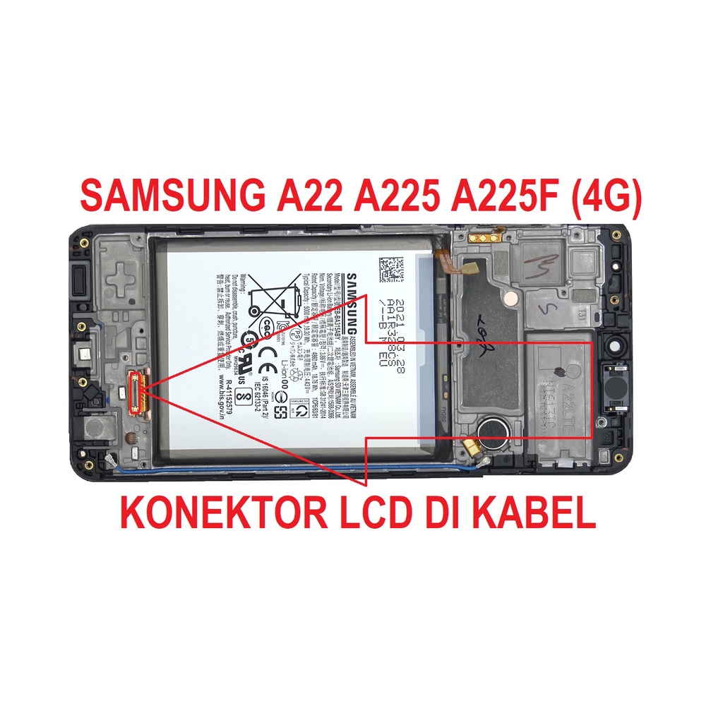 SAMSUNG A22 (4G) A225 A225F F22 40 PIN LCD CONNECTOR ในสายเคเบิล 1 ชิ้น