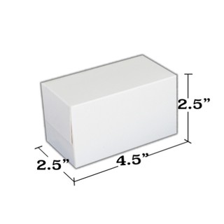 กล่องเค้ก 2 ชิ้น ขนาด 2.5x4.5x2.5 นิ้ว (100 ใบ) MS002_INH109