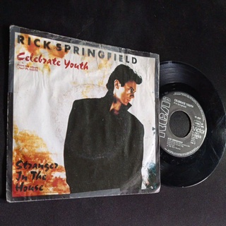 แผ่นเสียง 7 นิ้ว นักร้องยอดนิยมในอดีต Pop Rock Rick springfield ทดลองฟังได้ครับ