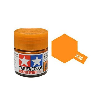 สีสูตรน้ำทามิย่า Tamiya Acrylic X26 Clear Orange 10ml