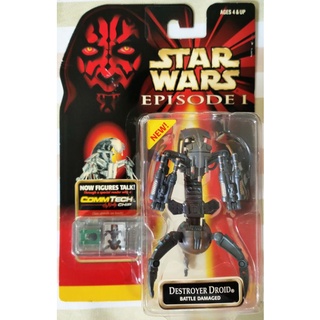 Star wars Episode I Carded Destroyer Droid (Battle Damaged) 3.75"