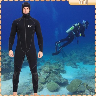 [ราคาจำกัดเวลา] 3mm Neoprene Wetsuit, Front Zip Full Body Diving Suit, One Piece Wet Suit for Men Women Snorkeling Scuba Diving Swimming Surfing