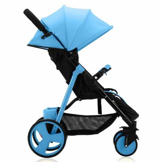 รถเข็นเด็ก Baby car stroller สีฟ้าสุดแข็งแรง