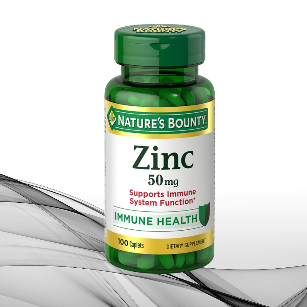 Zinc 50 mg 100 เม็ด เสริมภูมิคุ้มกัน รักษาสิว บำรุงต่อมลูกหมาก วิตามินนำเข้าจากอเมริกา เลือกสินค้าเพิ่ม