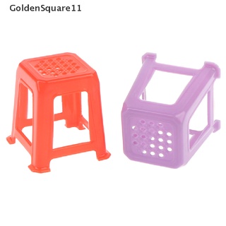 (Gd) Goldensquare11 เก้าอี้พลาสติกจิ๋ว สเกล 1/12 สําหรับบ้านตุ๊กตา