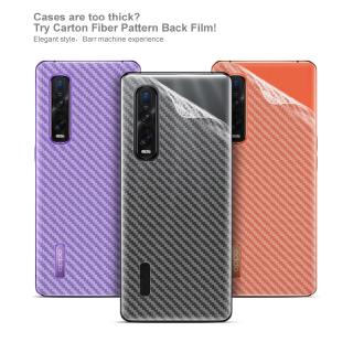 2pcs Oppo Find X2 Pro / FindX2 Carbon Fiber Pattern Matte Back Film Rear Sticker Translucent Soft Protective Film