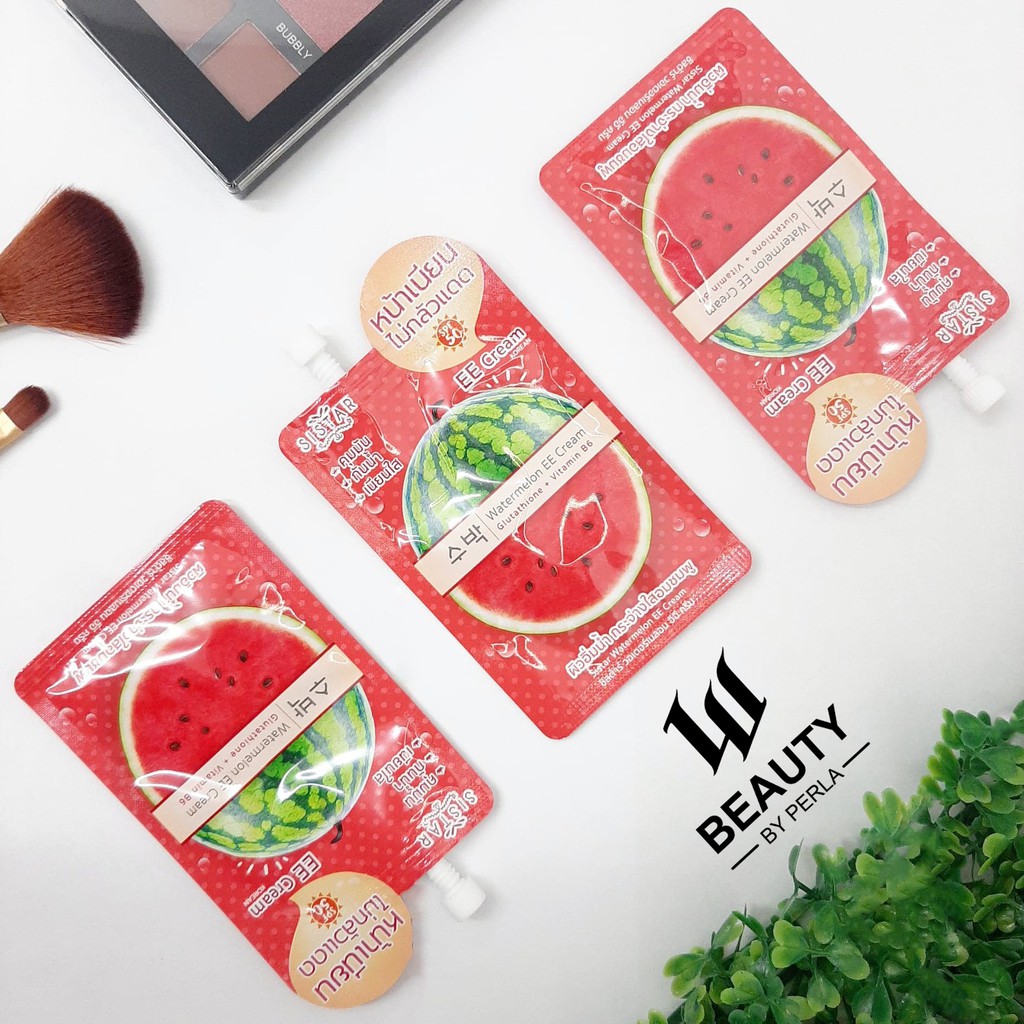 แบบซอง🍉SISTAR Watermelon 🍉EE Cream อีอี ครีม🍉Whitening Soothing Gel ไวท์เทนนิ่ง ซูทติ้ง เจล🍉