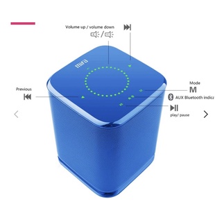 Mifa M8ลำโพงบลูทูธสเตอริโอไร้สายแบบพกพา - สีน้ำเงิน