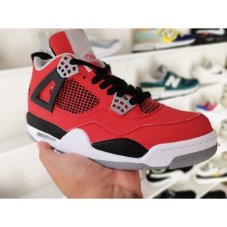 Jordan 4 "Toro Bravo" ไชโย สีแดง/สีดํา/สีขาว สําหรับผู้ชาย