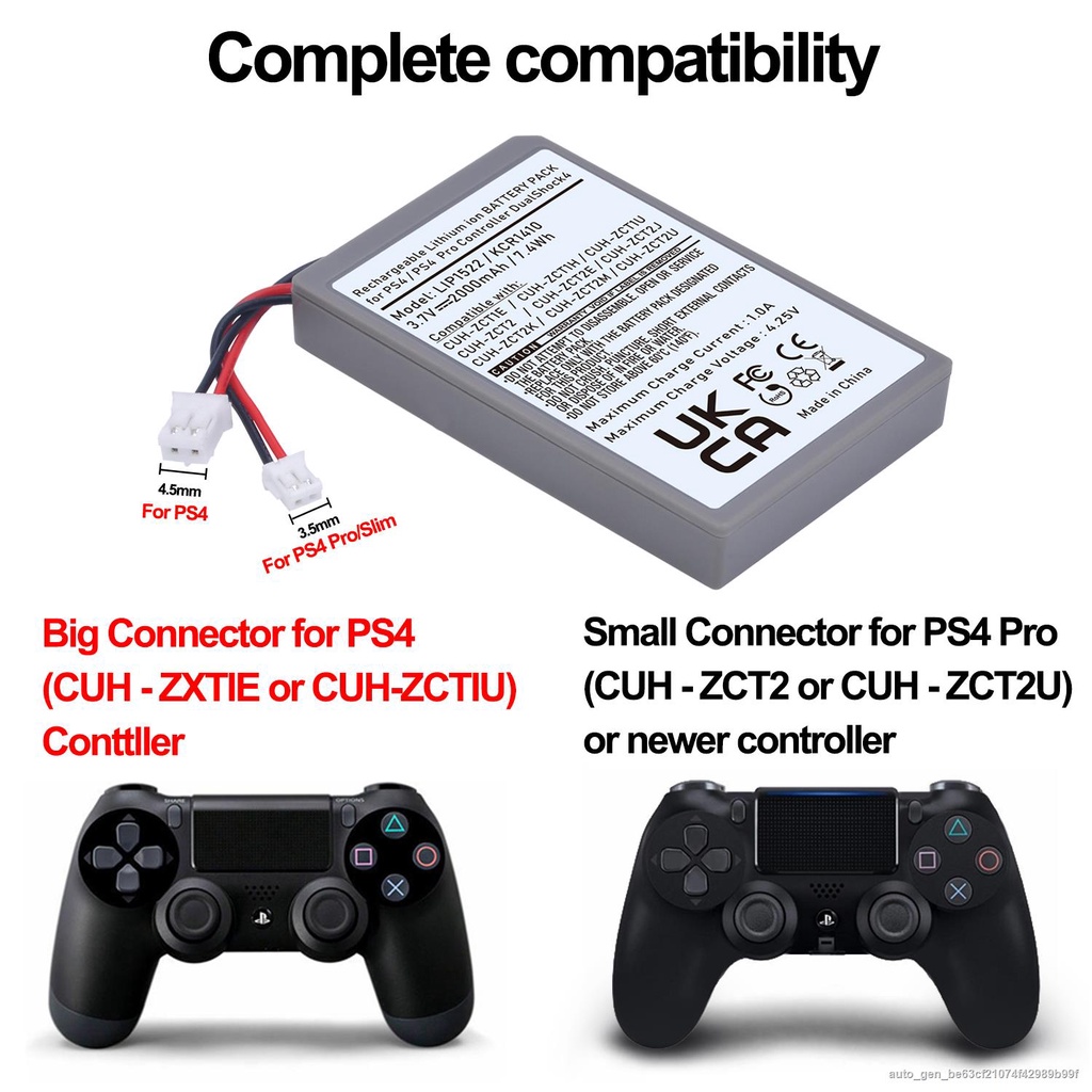 Battery For Sony Ps4 Ps4 Pro Slim Dualshock 4 V1 V2 Wireless Controller
