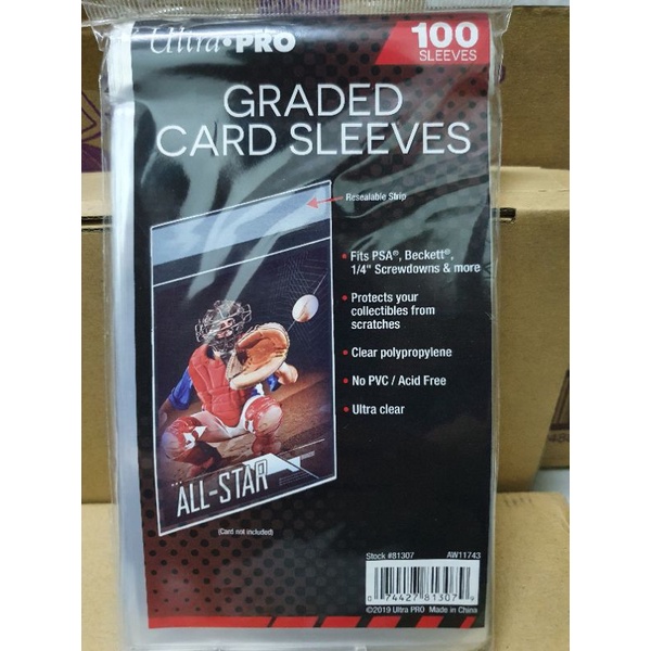 ซองใส ใส่ตลับเกรดการ์ด ยี่ห้อ Ultra Pro คุณภาพสูง ใส่ตลับเกรดได้ทุกค่าย BGS, PSA, HGA, SGC, CSG , แพ