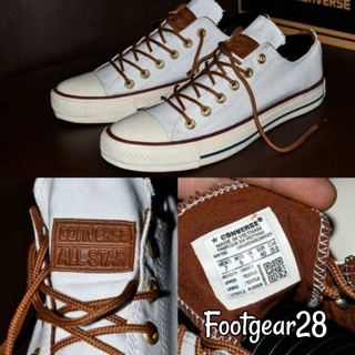 CONVERSE รองเท้าแปลงพรีเมี่ยมสีขาวสีขาวสําหรับผู้หญิง