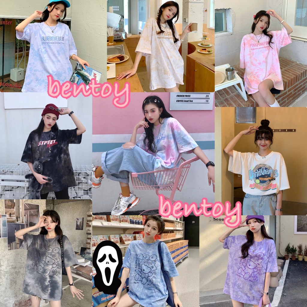 Bentoy*(YY9)เสื้อยืดแขนสั้นคอกลมลายการ์ตูนน่ารักแฟชั่น