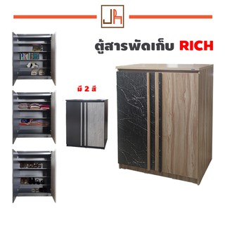 RICH ตู้เอนกประสงค์ ตู้สารพัดเก็บ ตู้รองเท้า แบบ 5 ชั้น ขนาด 90 ซม.