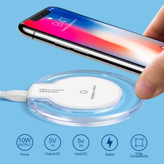 ที่ชาร์จไร้สาย wireless charger แท่นชาร์จไรสาย 10W ชาร์จเร็ว ชาร์จไร้สาย สำหรับ Ios Android จัดส่งภายใน 24 ชั่วโมง