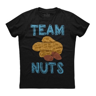 เสื้อยืดแขนสั้น พิมพ์ลาย Team Nuts สีดํา สไตล์คลาสสิก ไม่ซ้ําใคร สําหรับผู้ชาย 176664สามารถปรับแต่งได้