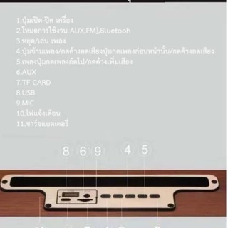 JMAX ลำโพงบลูทูธ JM-5E ลำโพงไม้ทรงวินเทจ 8W ของแท้ 100%