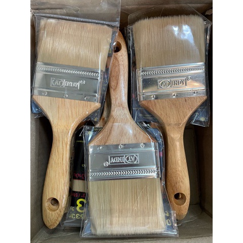 แปรงทาสี 3 นิ้ว อย่างดียกกล่อง12อัน ยี่ห้อ INDY C5315ขนเคมีปลายเสมอกันใช้ตัดขอบ ตัดเส้นได้อย่างดี ช่างนิยมใช้..