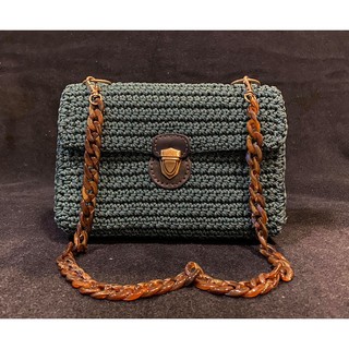 กระเป๋าแฟชั่น  งานแฮนด์เมด สะพายข้าง แนววินเทจ crochet handbag Vintage