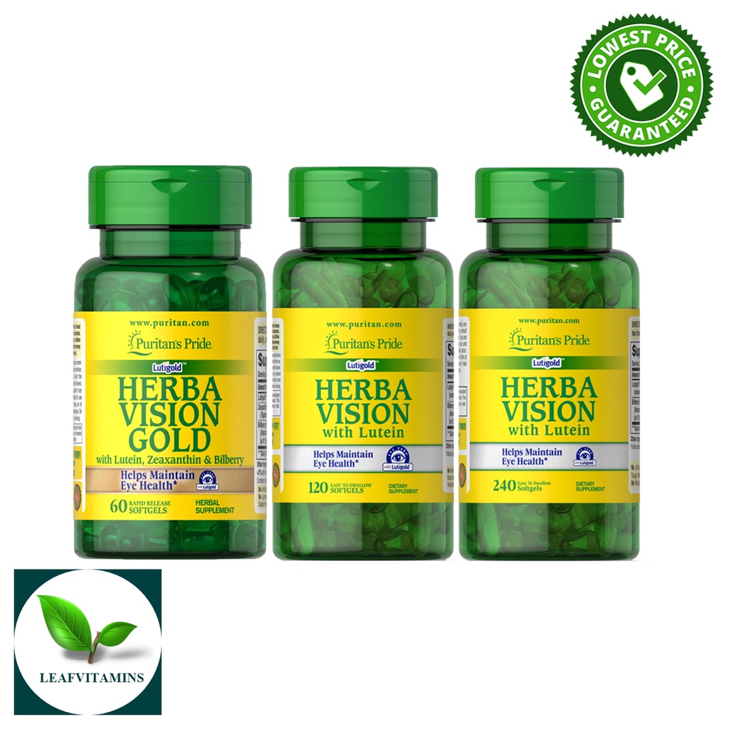 Puritan's Pride Herbavision with Lutein and Bilberry / 120,240 Softgels