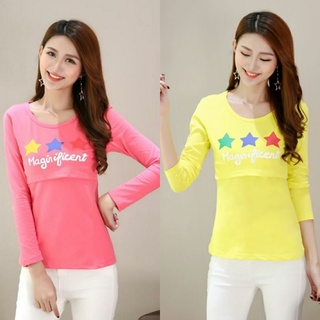สินค้าใหม่✅เสื้อยืดให้นมแขนยาว👩‍🍼พร้อมส่งทั้ง2สี/Sz.XL