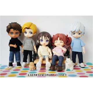 เสื้อยืดแขนสั้น 15 สี | ชุดสเกล 1:12 | Nendoroid Doll ,OB11 , TozDoll , YMY , PICCODO , DDF