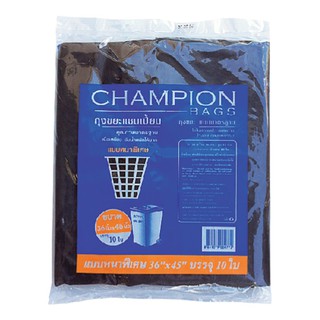 🔥สินค้าขายดี!! แชมเปี้ยน ถุงขยะแบบหนาพิเศษ ขนาด 36x45 นิ้ว x 10 ใบ Champion Garbage Bag 36x45" x 10 bags