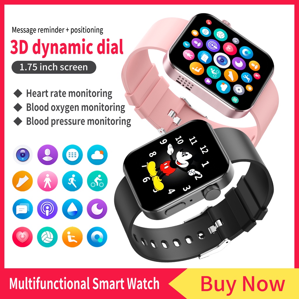D20 smartwatch สมาร์ทวอทช์ นาฬิกาวัดหัวใจ IP67 นาฬิกาบลูทูธ นาฬิกานับก้าว แอพไทย แจ้งเตือนไทย  สายรัดข้อมืออัจฉริยะ