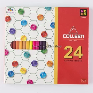 Colleen ดินสอสีไม้ คลอรีน 1 หัว 24 สี รุ่น775 สีธรรมดา+นีออน(สะท้อนแสง)