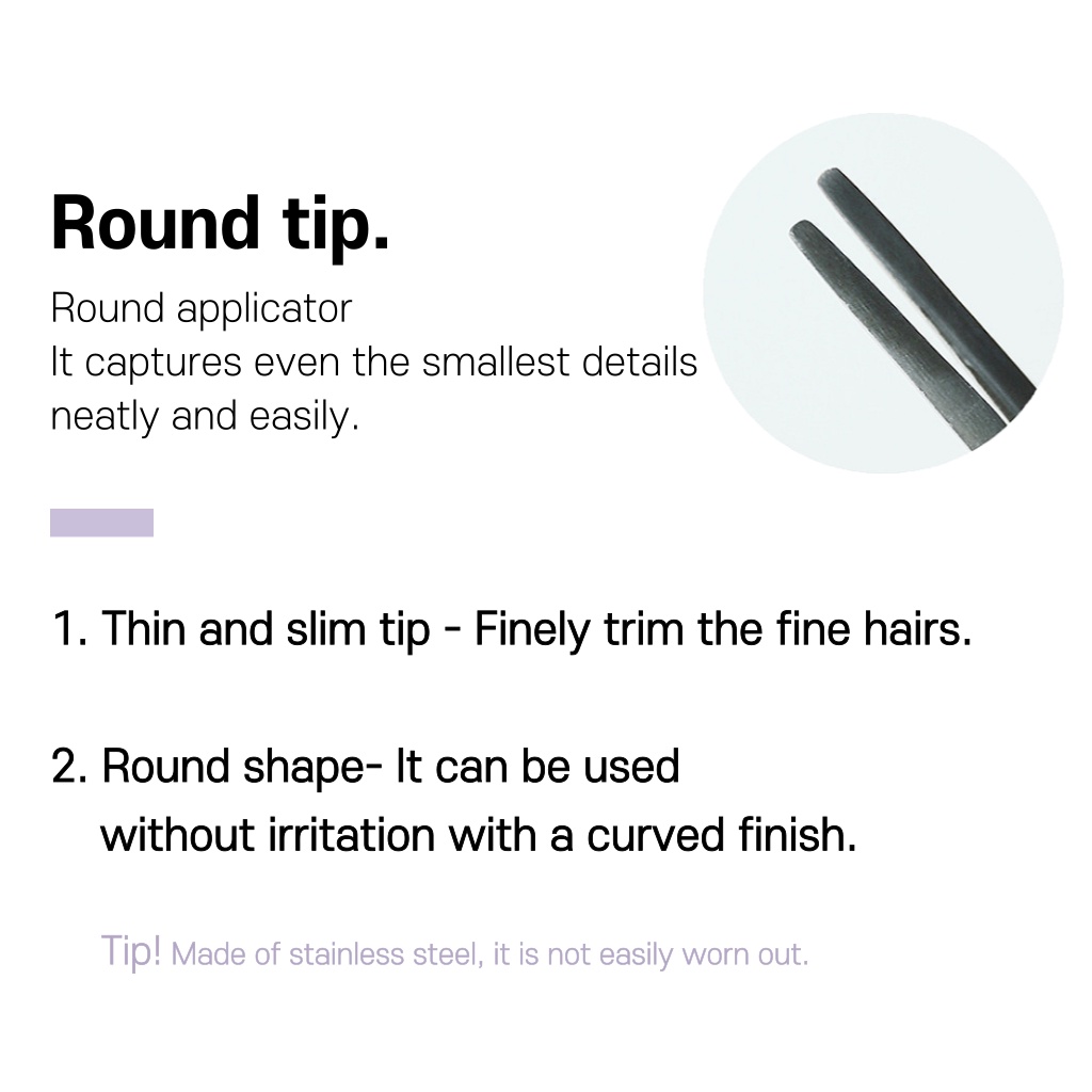 [Piccasso] Round Tip Tweezers แหนบปลายกลม ปากคีบ ทรงกลม สีม่วง Tweezer - รูปที่ 3